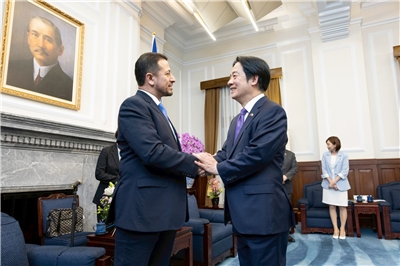 President Lai thanked Ramos and the congress for their concrete support of Taiwan, promising that Taiwan will continue to work cooperatively to safeguard the shared values and interests of both countries. (Photo: Presidential Office)