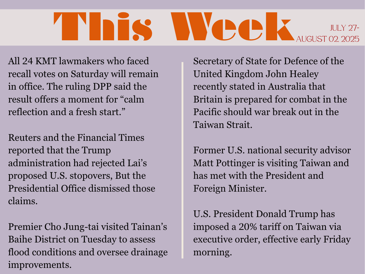 This Week in Taiwan