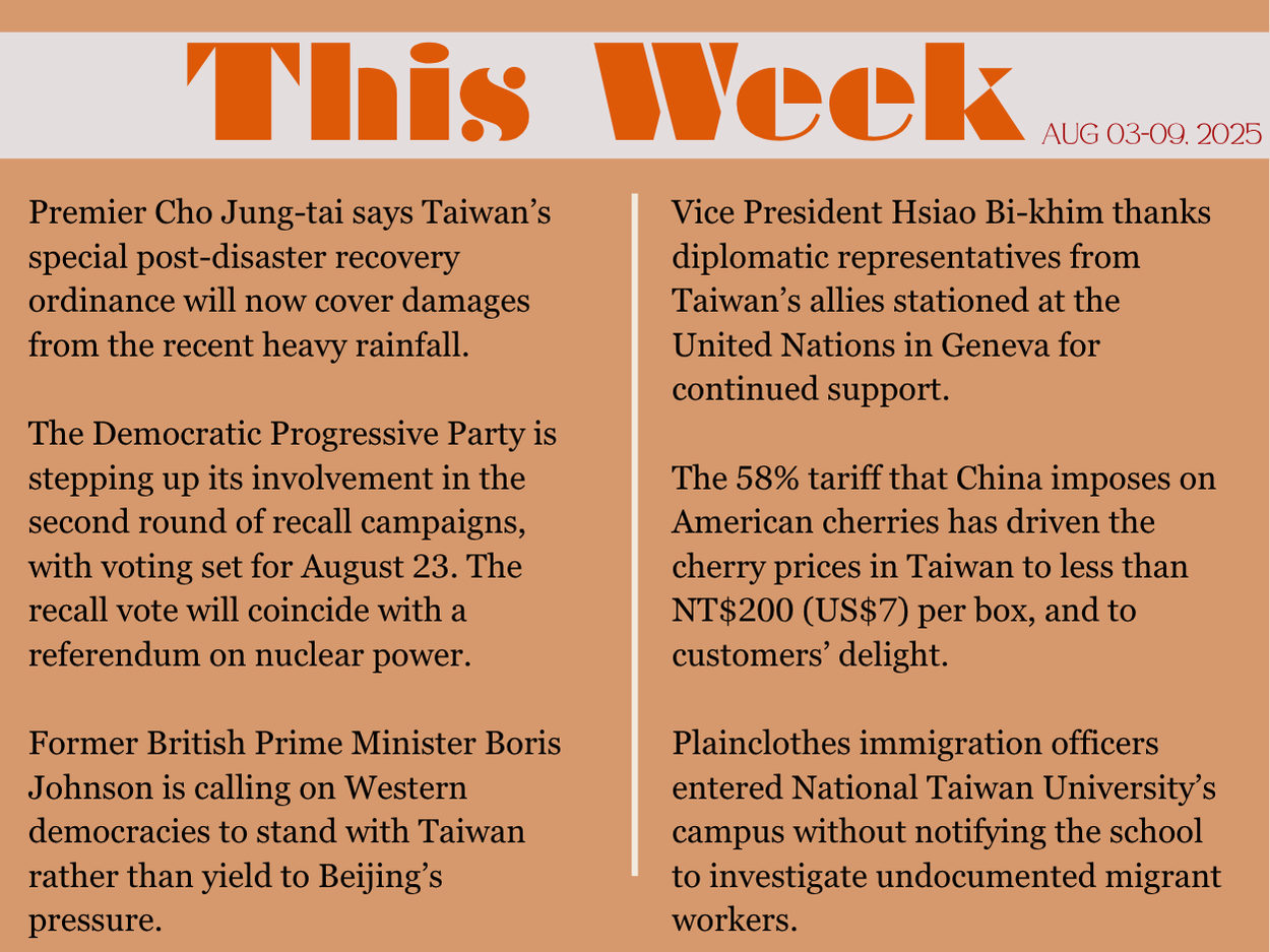 This Week in Taiwan