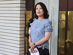 DPP Secretary-General Rosalia Wu (吳思瑤) detailed that the party has a streamlined communication channel for the seven constituencies in which KMT legislators are being recalled with the hopes of facilitating coordination. (Photo: CNA)