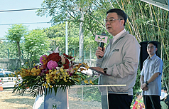 Premier Cho Jung-tai speaks at the groundbreaking ceremony this Monday, August 18, 2025. (Photo: Rti)