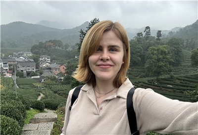 Emma at the tea plantations in Meijiawu outside of Hangzhou, China! (Photo: Emma Benack)