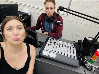 Amber and Fil in the studio. (Photo: Amber)