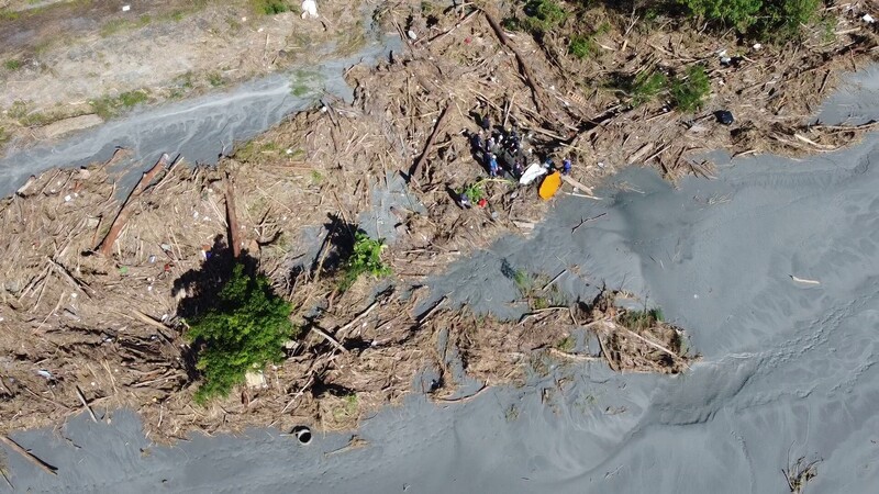 The body of a man who had been reported missing in the Guangfu area was discovered Monday morning, raising the death toll to 18. (Photo: CNA)
