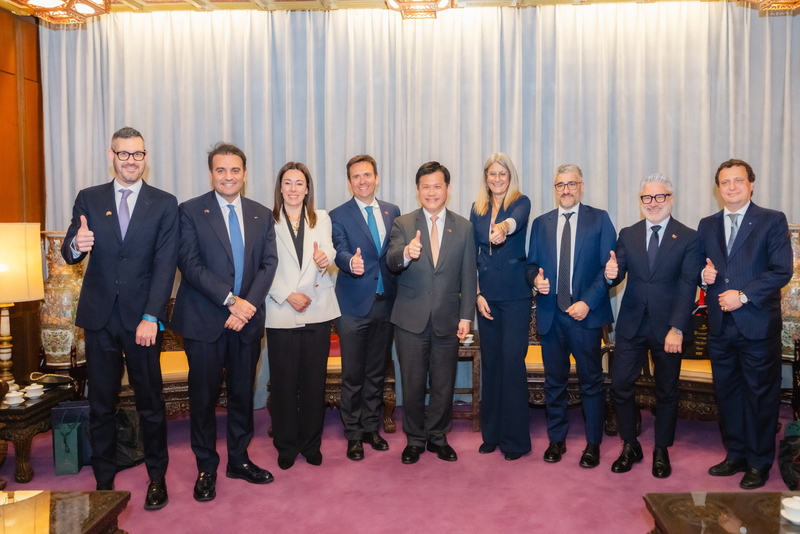 Cattaneo thanked the Taiwanese government for the invitation, saying that the delegation hopes to gain a deeper understanding of Taiwan's diverse society through this trip. (Photo: CNA)