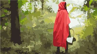 Little Red Riding Hood is a classic story which has been said to mean everything from "don't go in the woods" to being an allegory for women's coming-of-age... how can we know which meaning to pull from the Fairy Tales we use as lessons? (Photo via Canva)