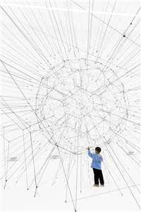 Tomás Saraceno's Algo-r(h)i(y)thms installation in Beijing in 2024. (Photo provided by Saraceno)