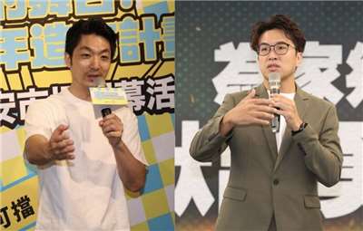 Taipei mayoral candidates: KMT candidate, and current Taipei City mayor, Chiang Wan-an (left) and DPP candidate and current legislator Puma Shen (right). (Photo: CNA)