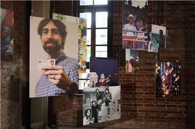 Photographs on display at Taiwan Panorama magazine’s 50th anniversary photography exhibition in Taipei on October 8, 2026. (Rti Photo/James Thompson)