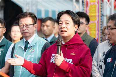 President Lai Ching-te visited the Sacrificial Rites Martial Temple in Tainan. (Photo: Presidential Office) 