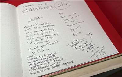 Touching notes left by the students! (Photo: Michelle Chiang)