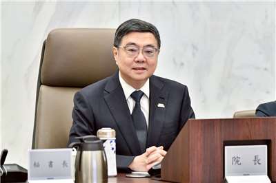 Premier Cho Jung-tai attended a Cabinet meeting on Thursday. (Photo: Provided by the Executive Yuan)