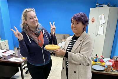 Two out of many strong women in the office! (Photo: Michelle Chiang)