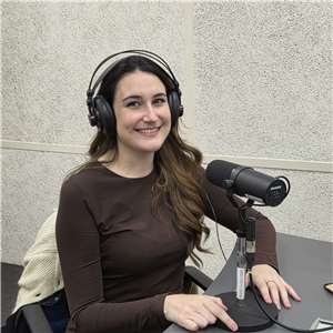 Milène in the studio at Rti!! (Photo: Amanda Stephens)