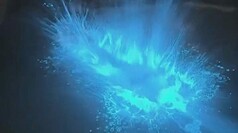 The phenomenon is caused by the presence of Noctiluca scintillans dinoflagellates, normally found only in the outer Matsu islands of Taiwan. (Photo: CNA)
