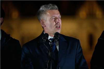 As of Monday the center-right Tisza party, lead by Peter Magyyar (pictured), won Hungary's parliamentary elections -- ending Orbán's 16-year rule. (AFP)