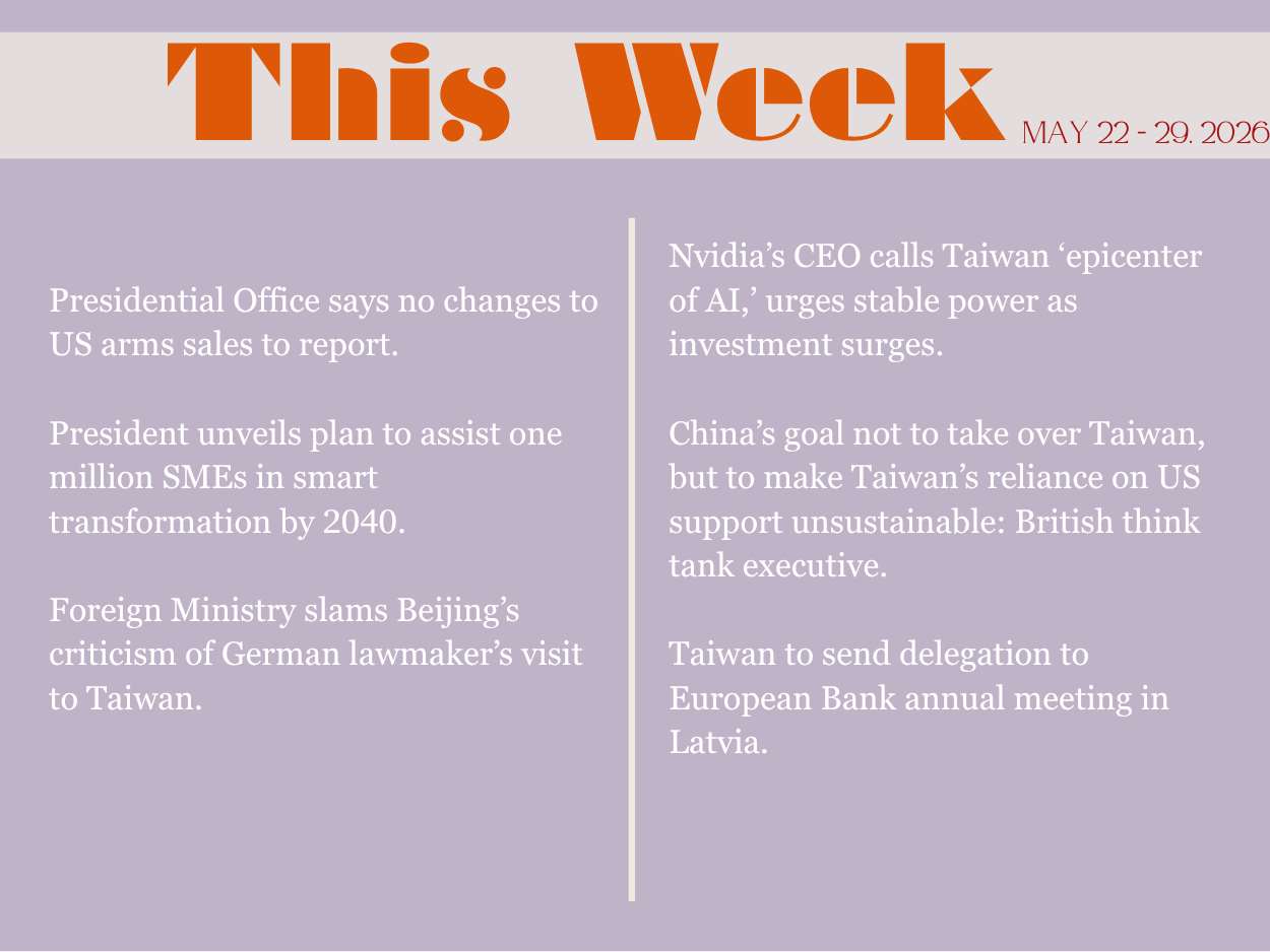 This Week in Taiwan for May 30, 2026.