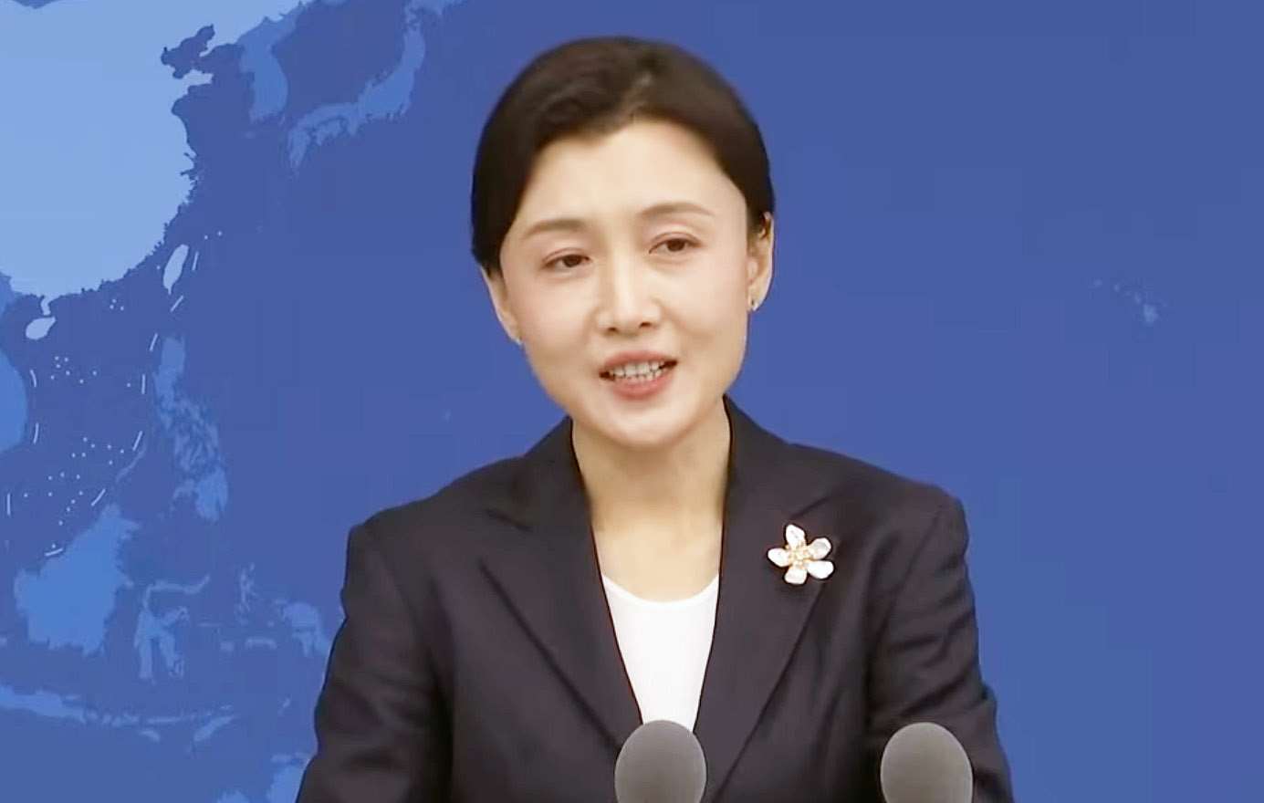 China's Taiwan Affairs Office spokesperson Zhang Han spoke at a press conference this Wednesday, May 13, 2026. (Photo: Screenshot from Taiwan Affairs Office livestream)