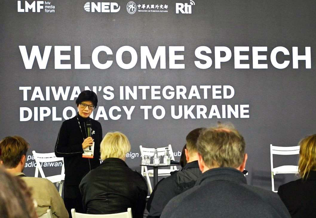 Lai emphasized that Taiwan had to come to Ukraine to stand with partners around the world who are resisting authoritarianism and pursuing journalistic professionalism and freedom of expression. (Photo: Rti)