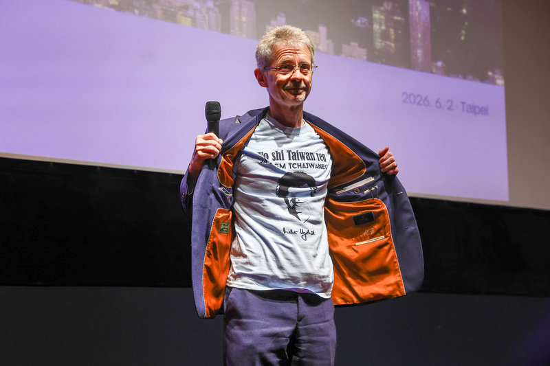 Miloš Vystrčil attended the screening of I Am Taiwanese in Taipei in June. (Photo: CNA)