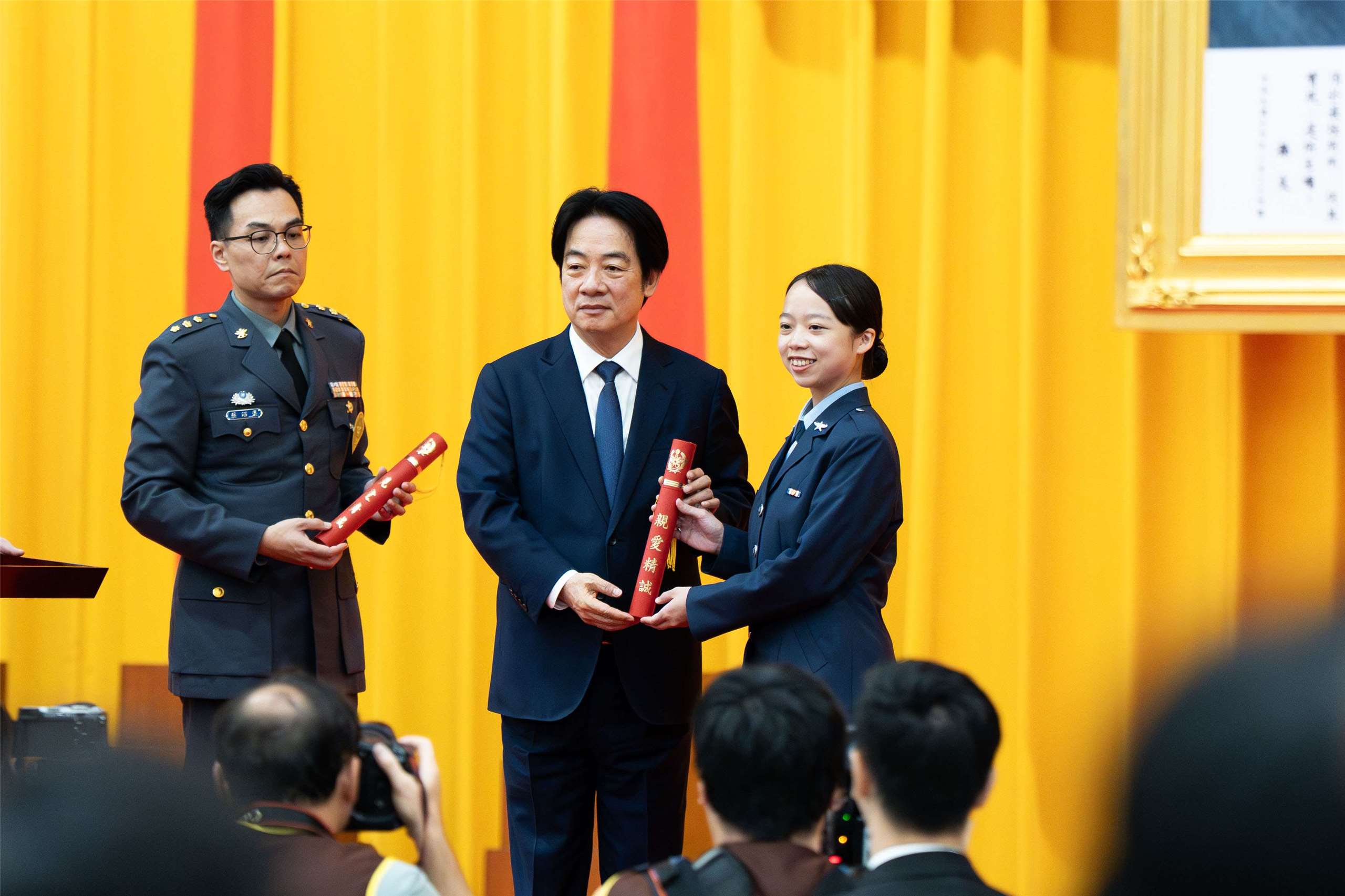President Lai Ching-te presided over a graduation ceremony for military academies this Tuesday. (Photo: Rti)