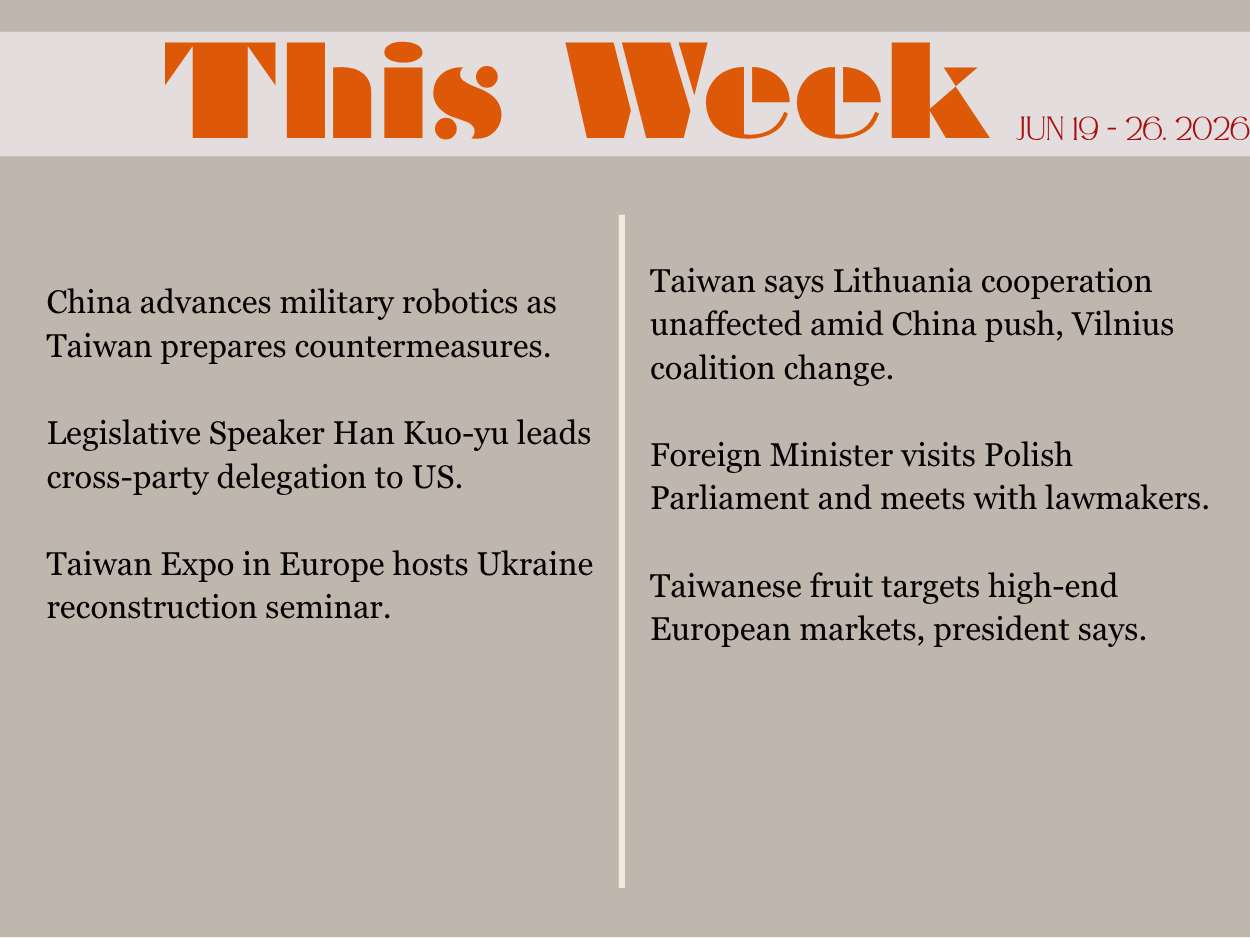 This Week in Taiwan for June 27, 2026.