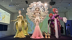 The exhibit showcases three iconic garments designed and interpreted by the Taiwanese drag queen. (Photo: CNA)