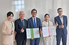 ITIC and Bpifrance representatives after signing the memorandum of understanding. (Photo: ITIC/CNA)