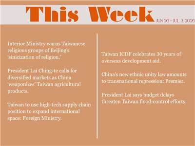 This Week in Taiwan for July 5, 2026.