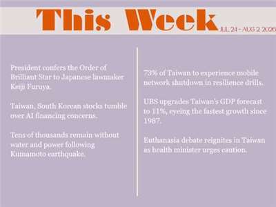 This Week in Taiwan for August 2, 2026.