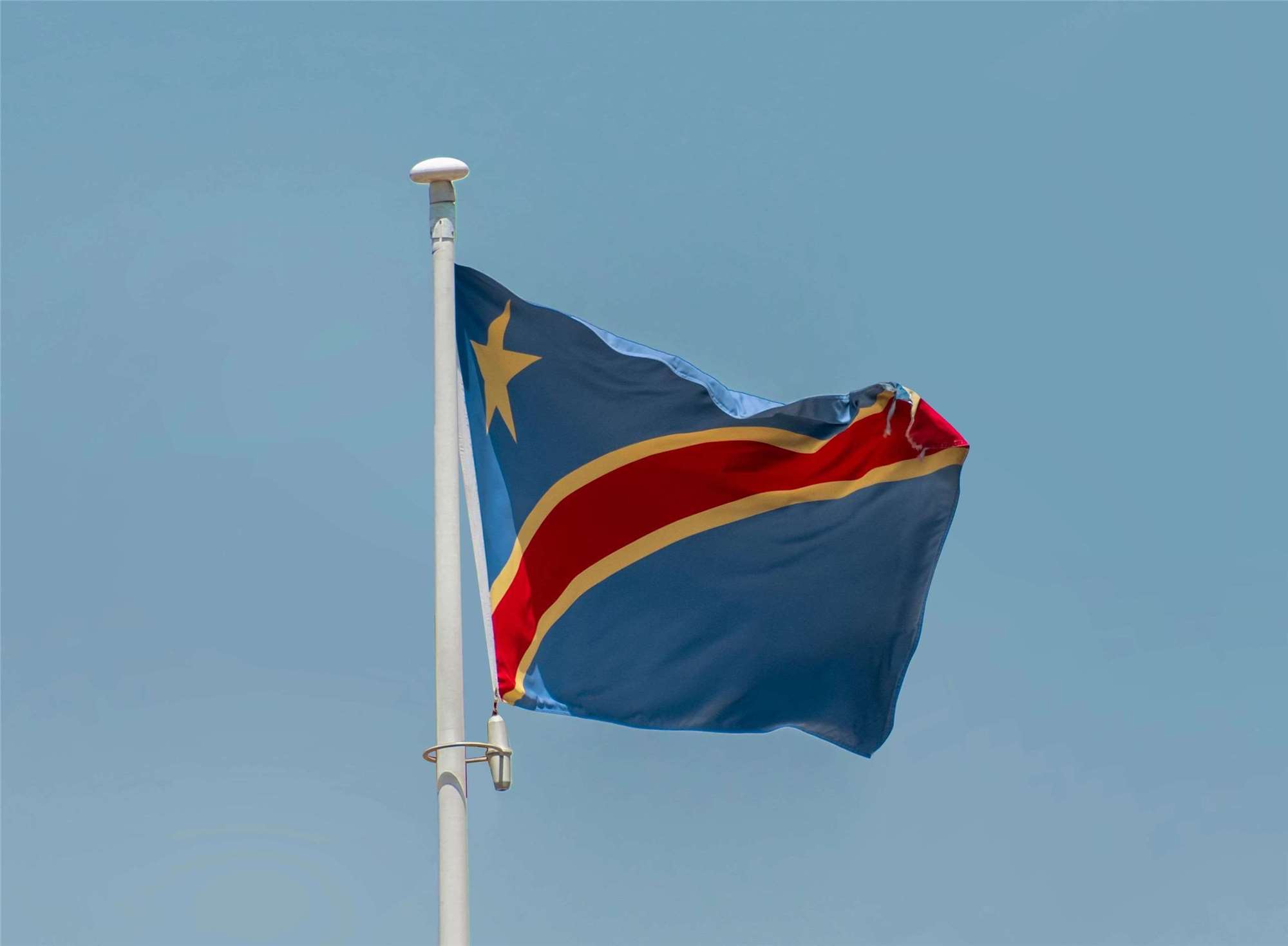 While the Ebola outbreak in the Democratic Republic of Congo is nearly the deadliest on record, its neighbor Uganda is now 50 days without a new case. Pictured is the flag for the Democratic Republic of Congo. (Photo: Pexels)