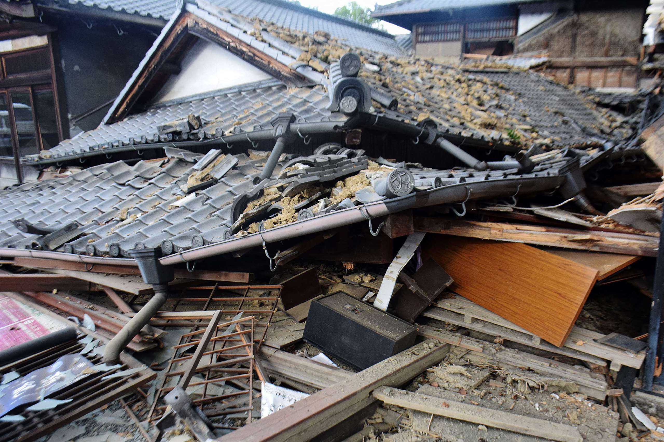Wreckage from the Kumamoto earthquake. (Photo: AFP)