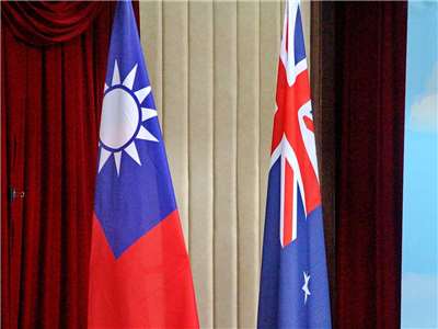 Taiwan and New Zealand flags. (Photo: Rti)