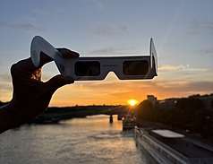 Protective glasses for watching solar eclipses. (Photo: Central News Agency, Paris)