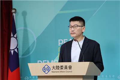 Mainland Affairs Council Deputy Minister Liang Wen-chieh speaks at a routine press briefing in Taipei on August 13, 2026. (Rti Photo/James Thompson)