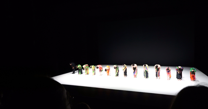 Cloud Gate Theatre dancers took their curtain call to thunderous applause after performing their decade-old signature work “13 Tongues” at Dance House Helsinki during the Helsinki Festival. (Photo: CNA)