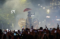 The production, which features three mechanical elephants measuring 4.5 meters high, was created in 2008. It has since been performed in more than 30 cities in eight countries. (Photo: CNA)