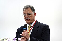 Hoover Institution Senior Fellow Professor Larry Diamond speaking at the International Symposium on Civil Society, Democratic Resilience, and National Security on September 9. (Photo: CNA)