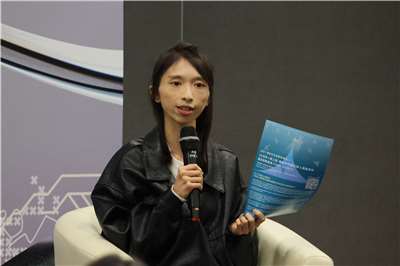 DSET policy analyst Cathy Fang promotes her report at a forum on Taiwan’s drone industry and trusted supply chains on September 3, 2026. (Rti Photo/James Thompson)