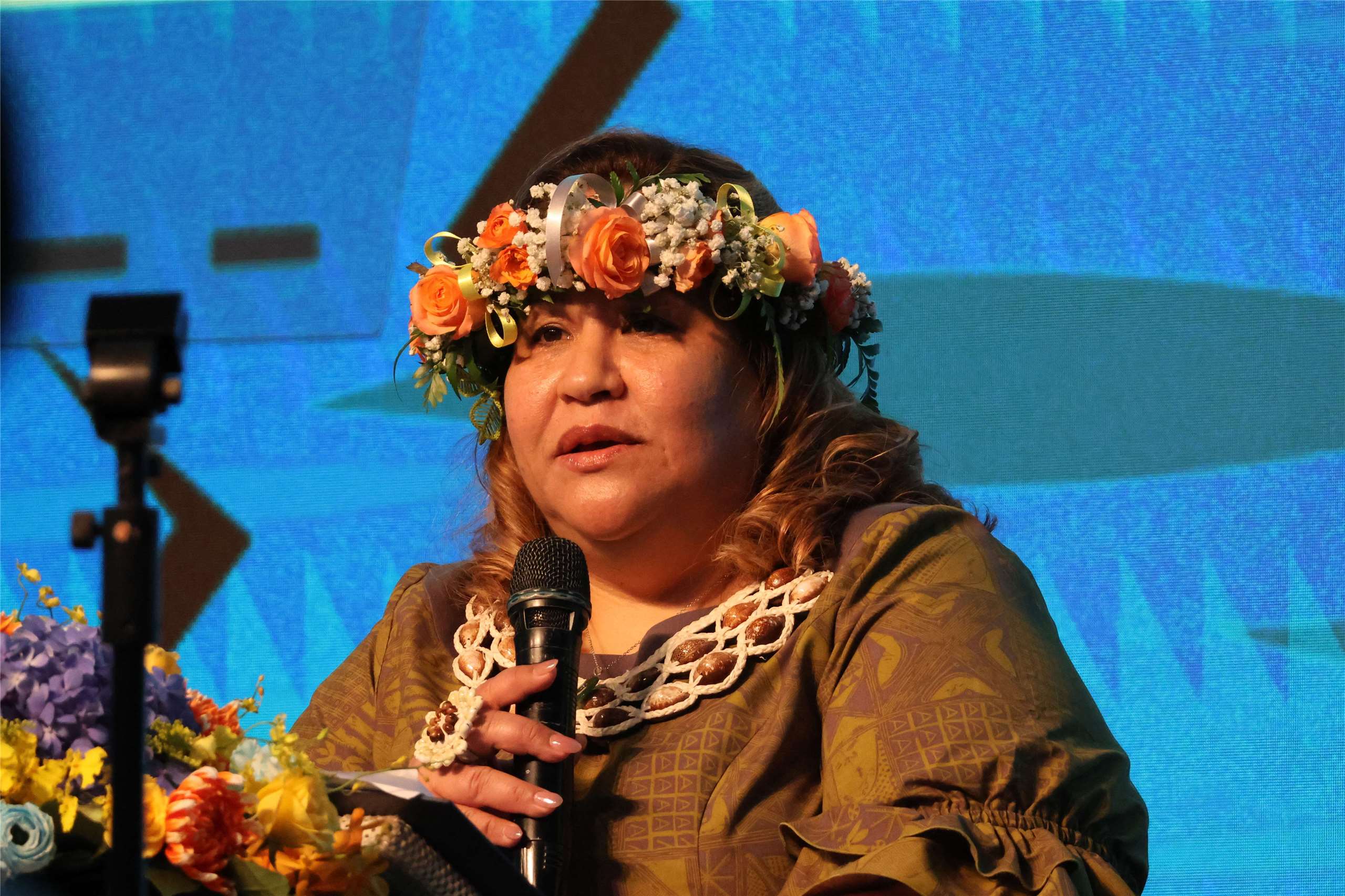 Marshall Islands Ambassador to Taiwan Anjanette Kattil delivers remarks at the Pacific Cultural Gala in Taipei on June 5, 2026. (Rti Photo/James Thompson)