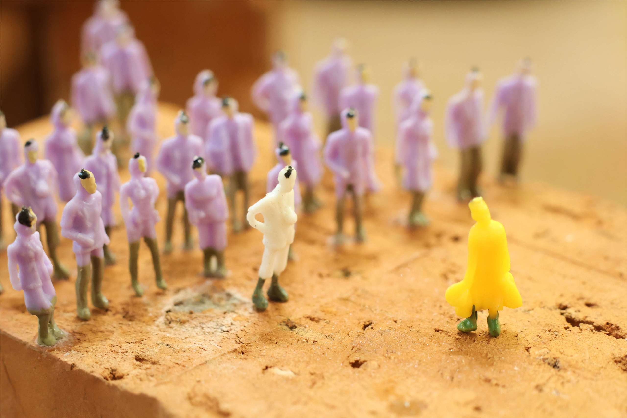 Artwork is displayed at the third Hong Kong Human Rights Art Exhibition in Taipei on June 10, 2026. (Rti Photo/James Thompson)