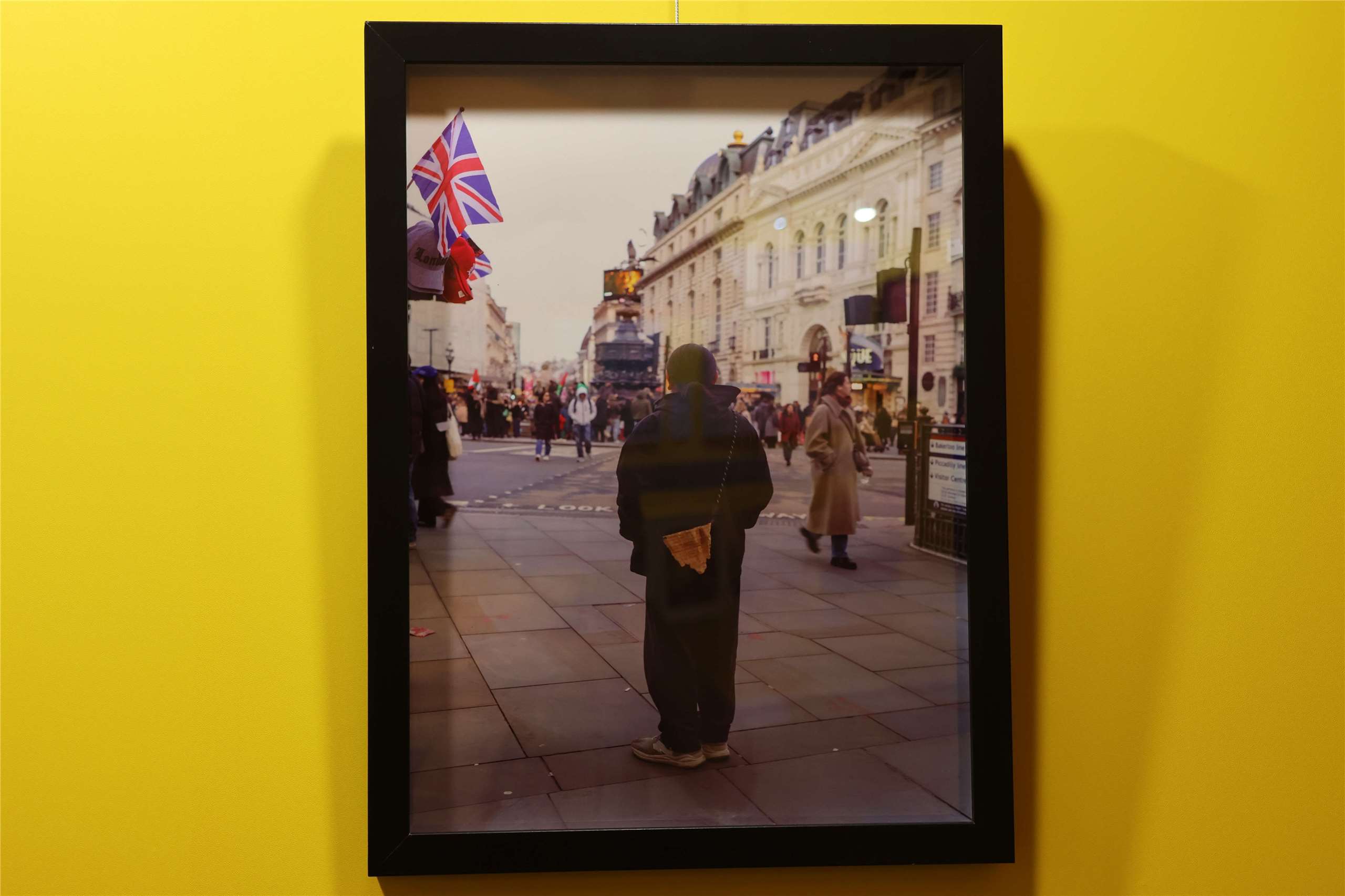 Artwork is displayed at the third Hong Kong Human Rights Art Exhibition in Taipei on June 10, 2026. (Rti Photo/James Thompson)