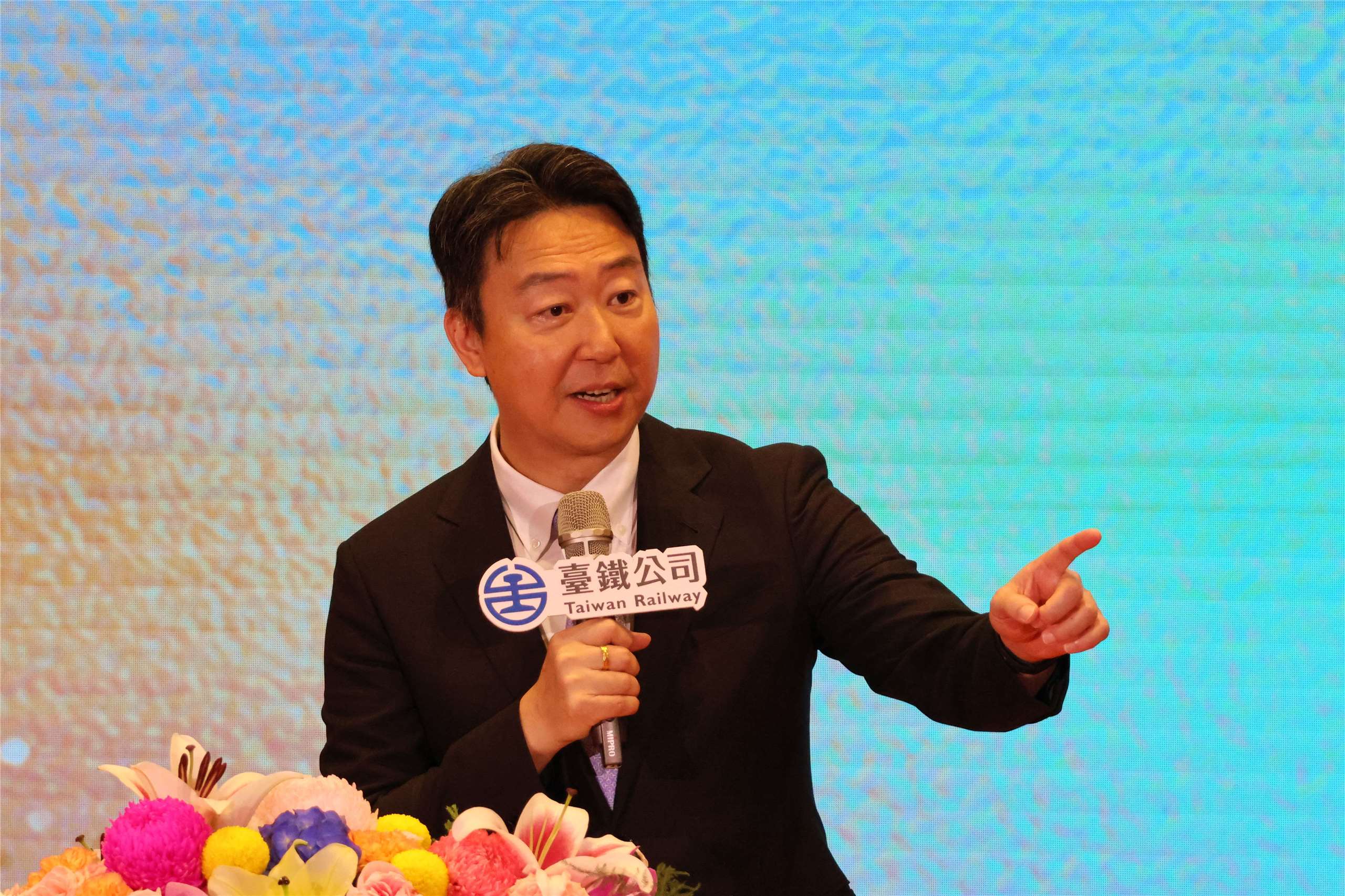 Transport Minister Chen Shih-kai (陳世凱) delivers remarks at an event in Taipei marking 139 years of railway history in Taiwan on June 9, 2026. (Rti Photo/James Thompson)