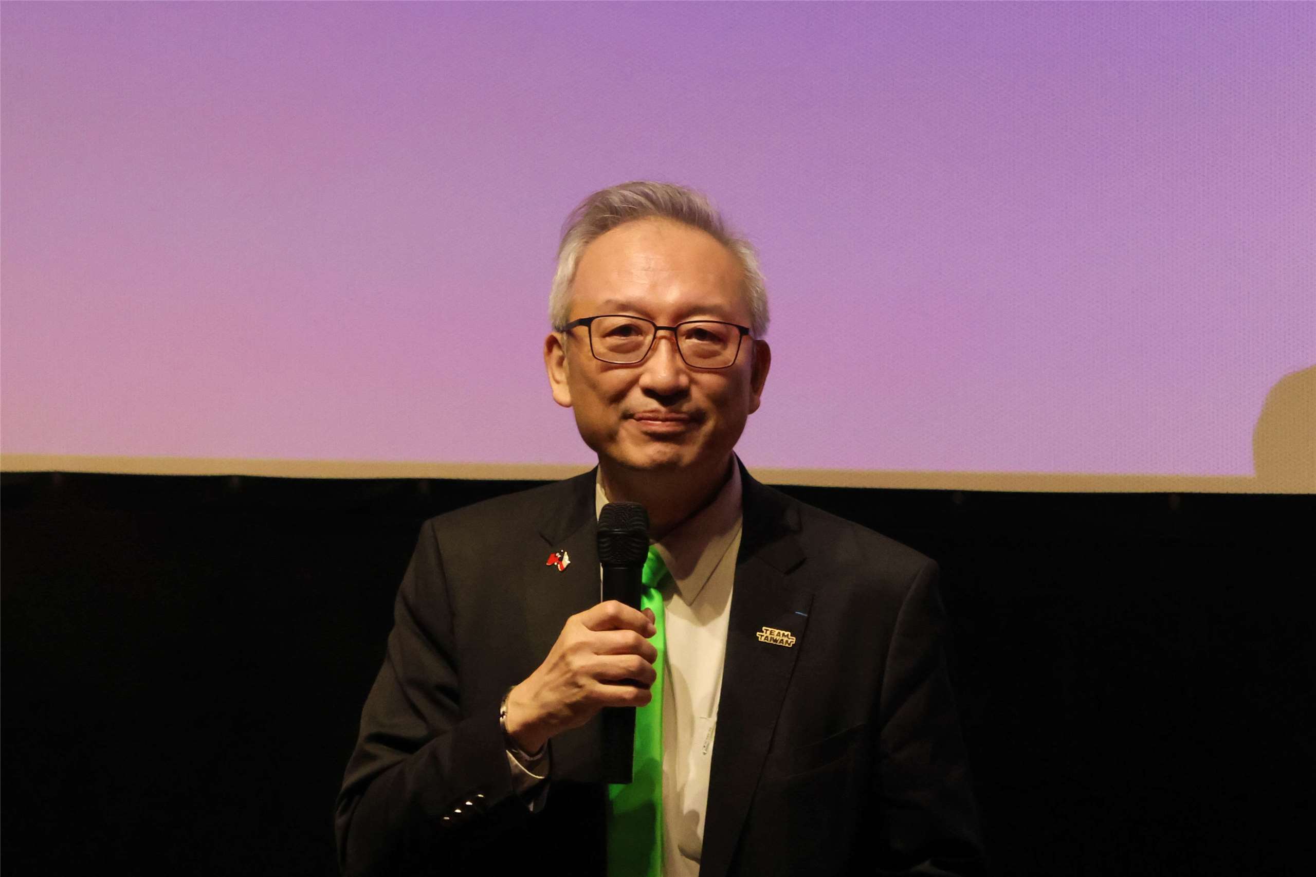 Taiwan Deputy Foreign Minister Wu Chih-chung speaks at a special screening of the film “I Am Taiwanese” in Taipei on June 2, 2026. (Rti Photo/James Thompson)