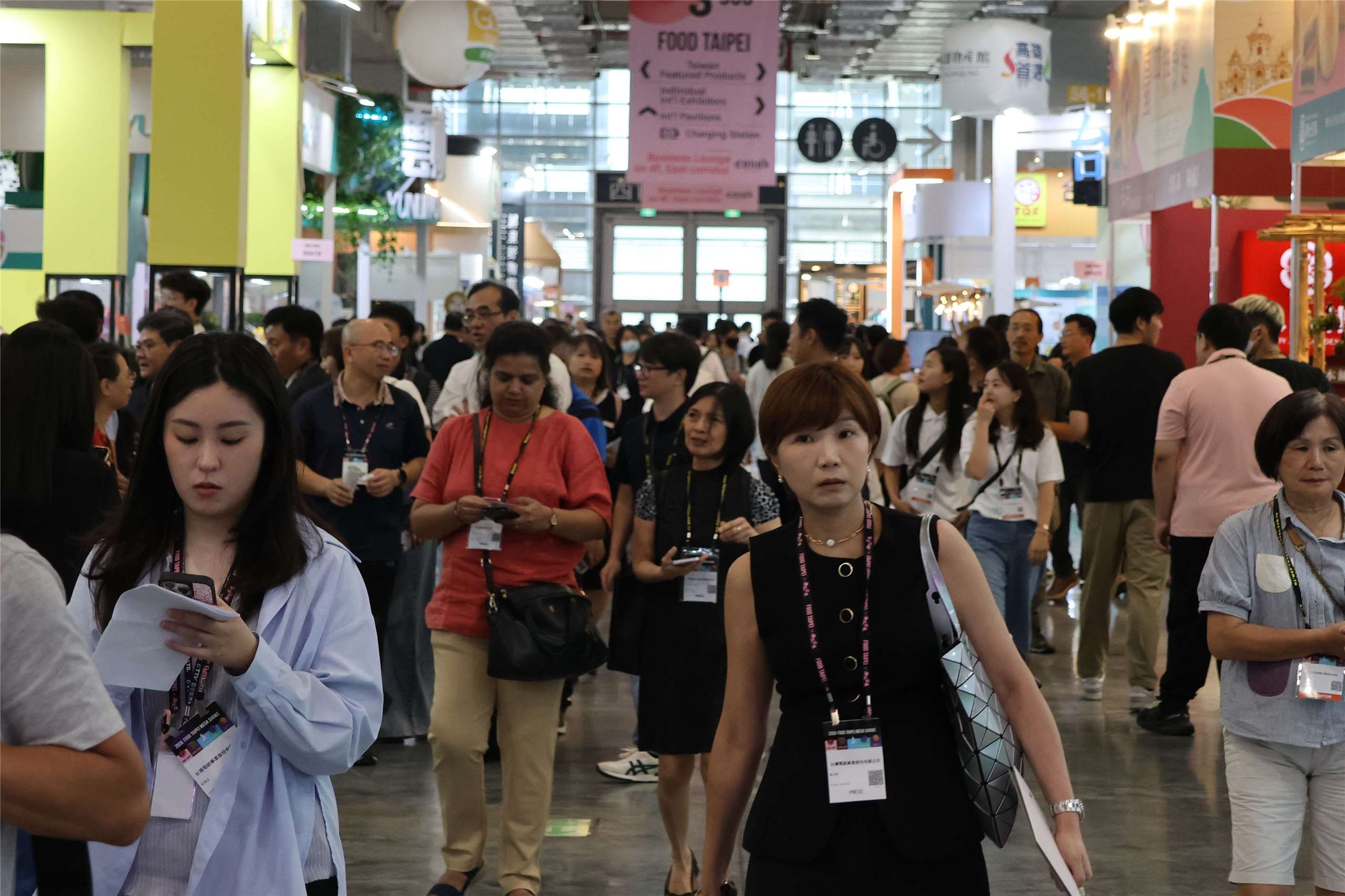 Visitors explore the Food Taipei Mega Shows 2026 on June 24, 2026. (Rti Photo/James Thompson)
