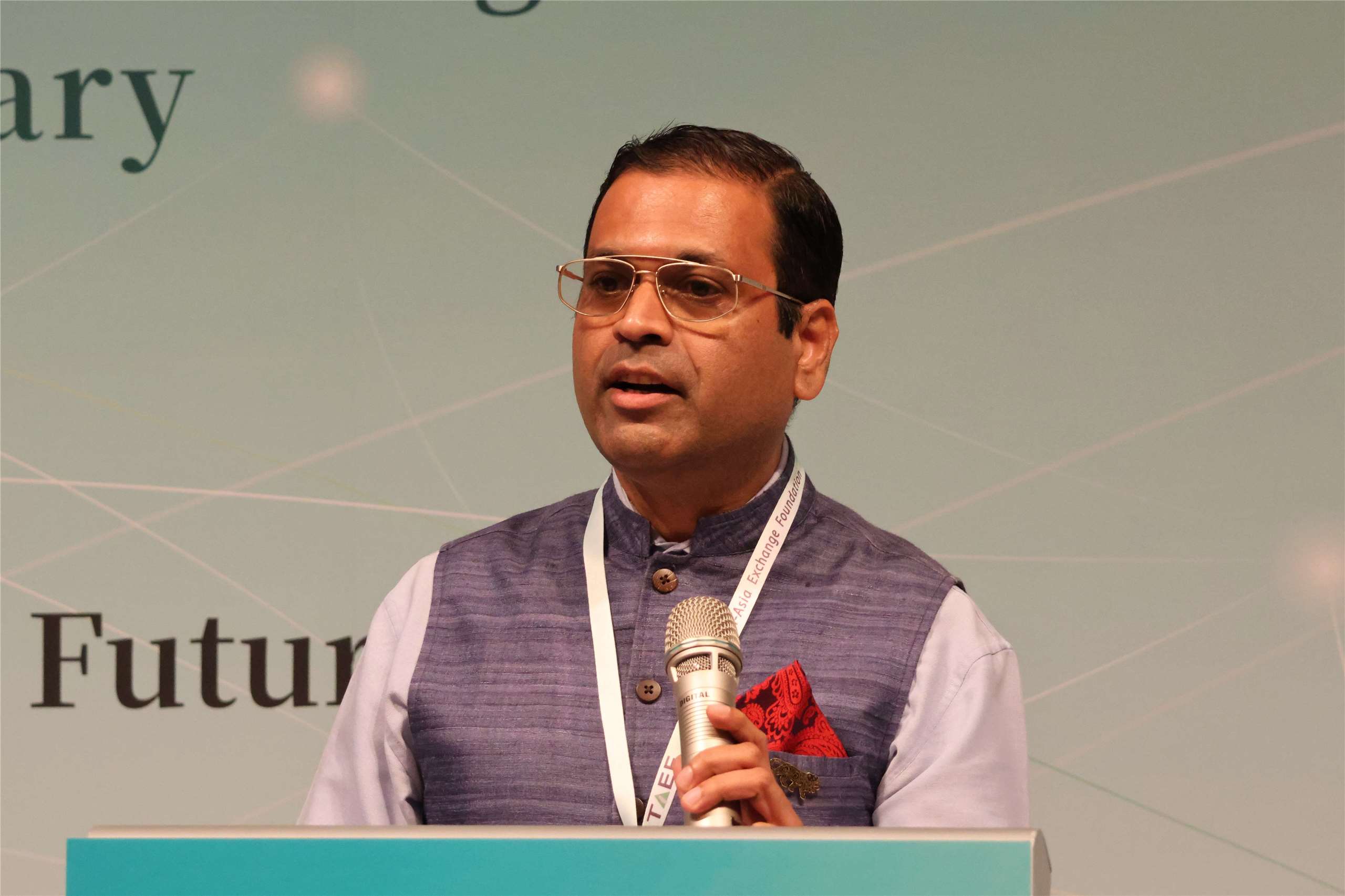 India Taipei Association Director General Ninad Deshpande speaks at the TAEF 8th Anniversary event in Taipei on August 6, 2026. (Rti Photo/James Thompson)