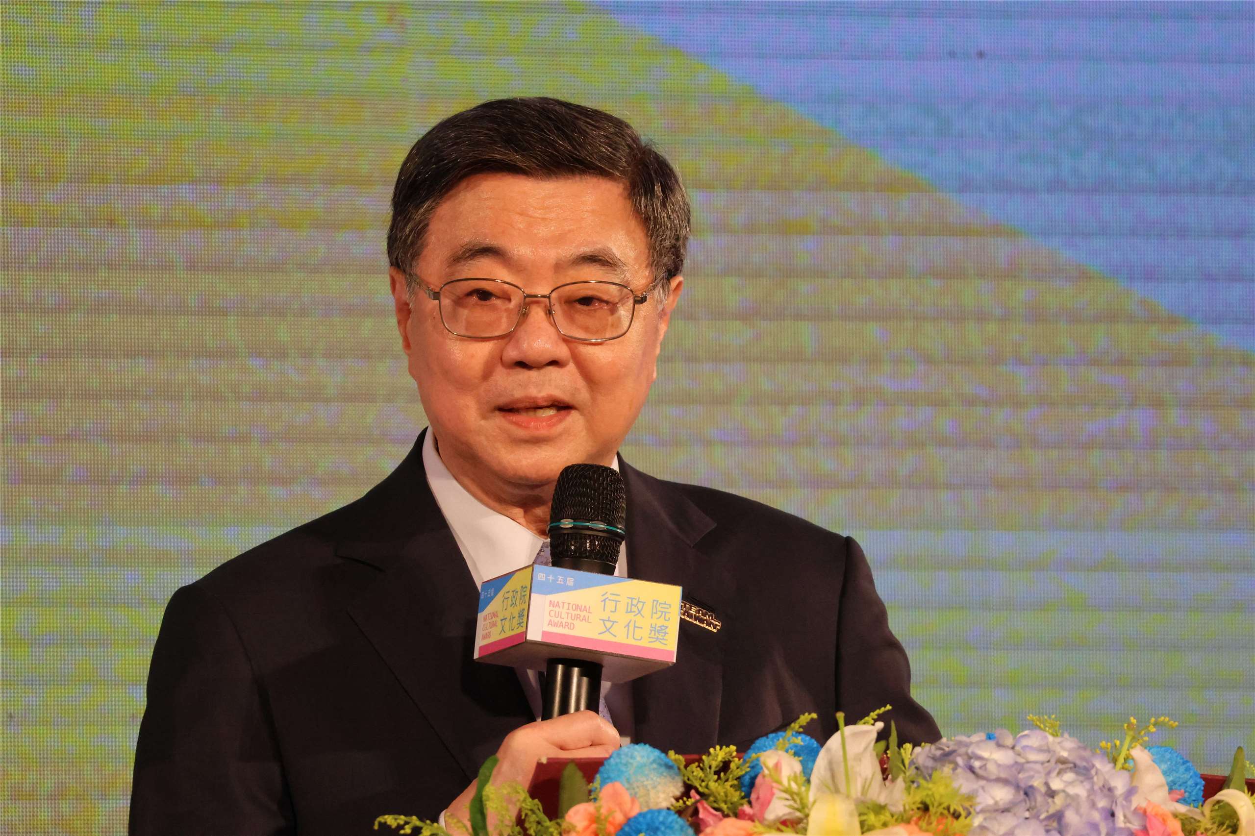 Premier Cho Jung-tai delivers remarks at the 45th National Cultural Awards in Taipei on August 5, 2026. (Rti Photo/James Thompson)