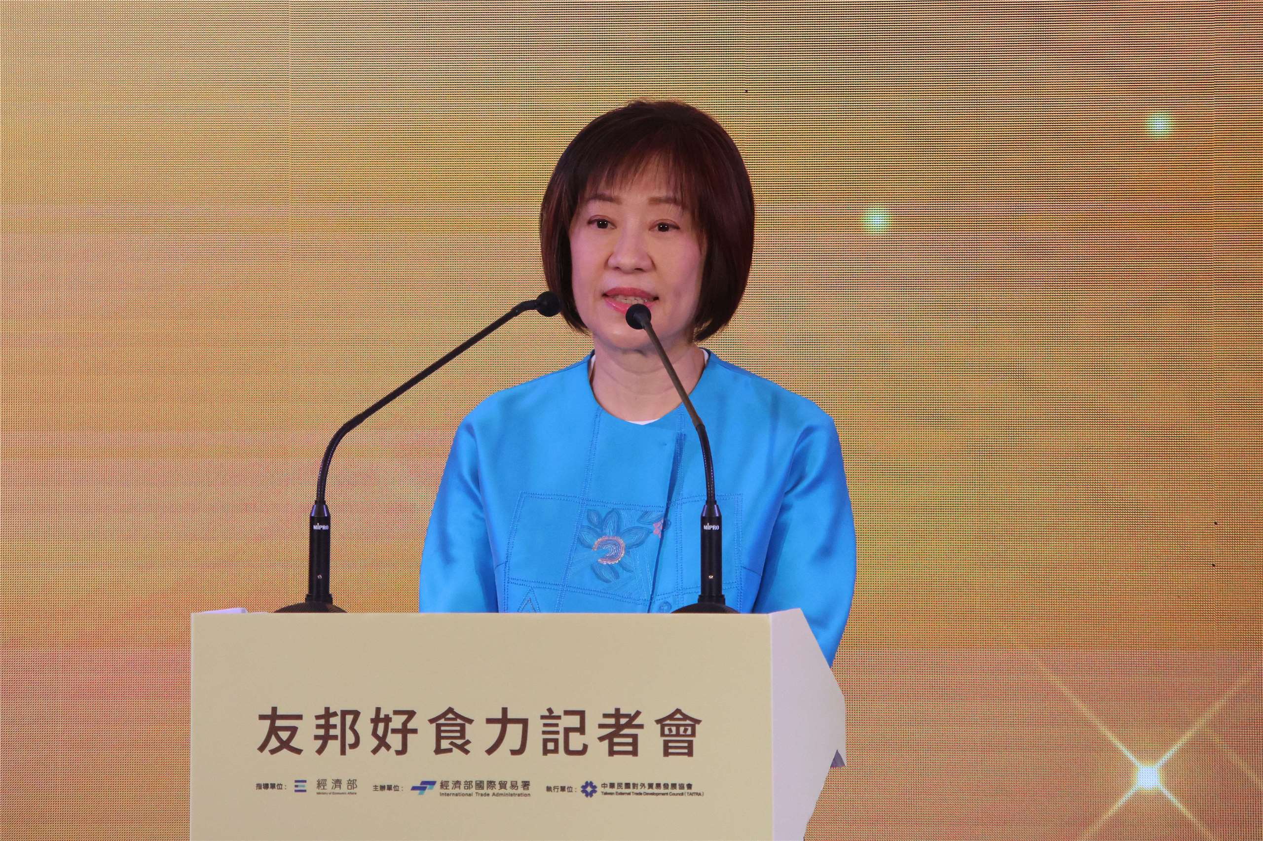 Deputy Economic Minister Cynthia Kiang speaks at the launch of the “Tasty Alliance” campaign in Taipei on August 10, 2026. (Rti Photo/James Thompson)