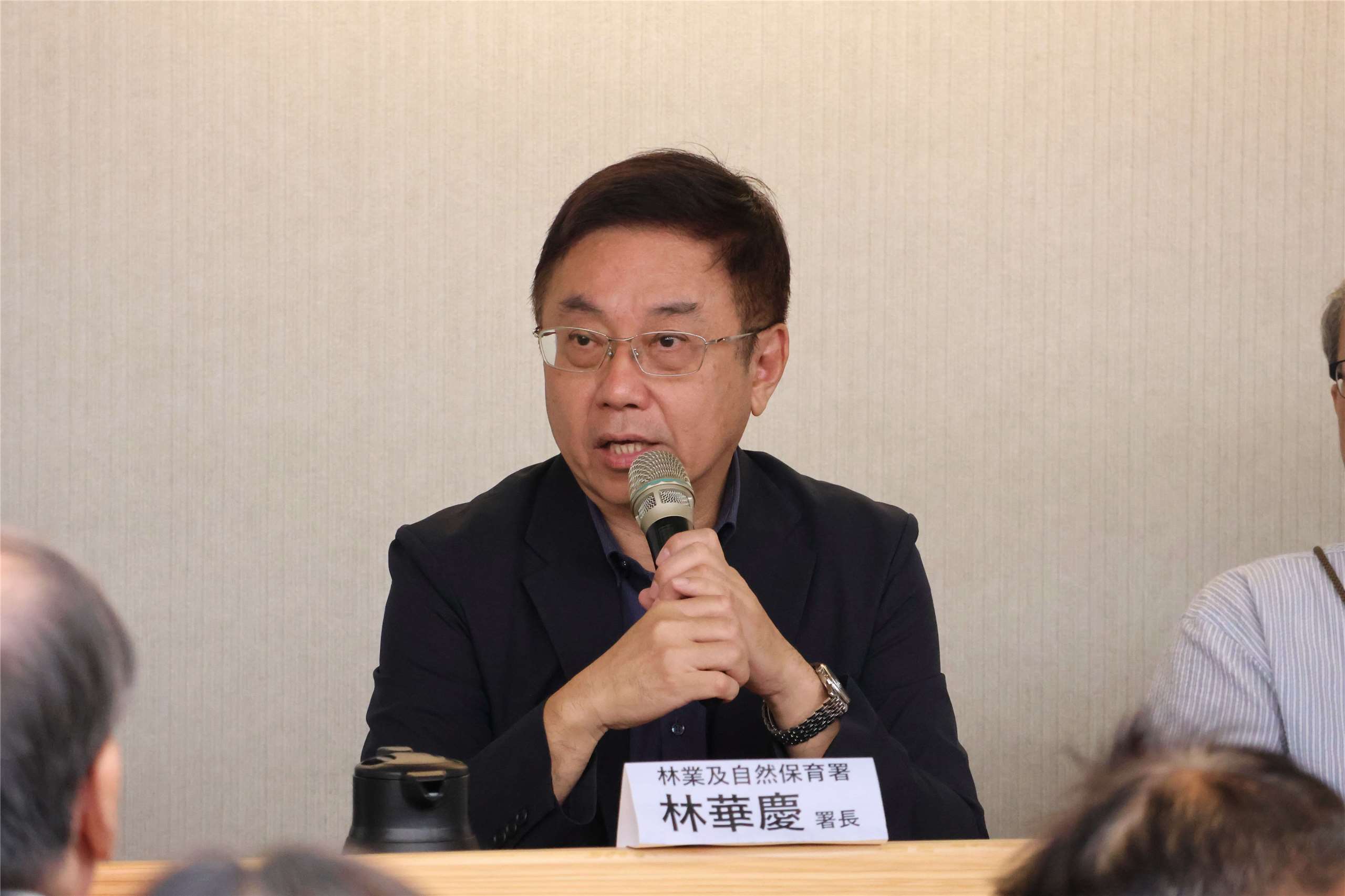 FANCA Director General Lin Hwa-ching speaks at a press conference in Taipei on September 14, 2026. (Rti Photo/James Thompson)