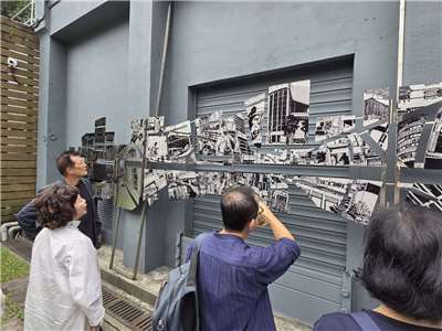 La artista francesa Margot Guillemot intervino la pared exterior de la subestación con la obra "The Way - Civic Boulevard II". (Foto: Rti)